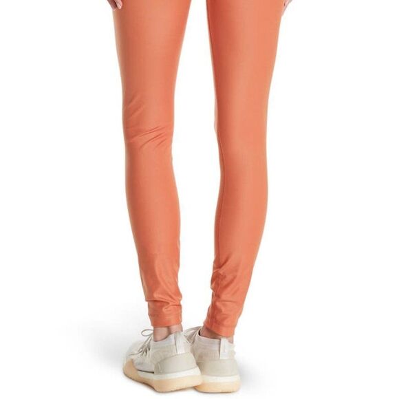90‎ DEGREE BY REFLEX Pink Orange Shiny Rib High Rise Leggings Small Medium New - Picture 4 of 8